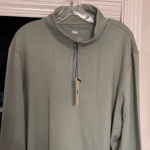 Men's Zip Up Sweater - Sage Green